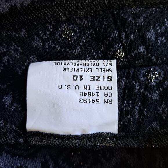 Bogner Dona Stirrup Ski Pants in Black Gray SIlver Jacquard Size 10 (runs small) - Picture 9 of 10